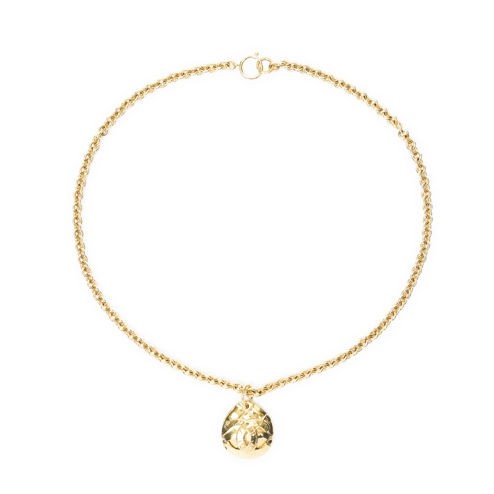 Chanel CC Oval Pendant Necklace